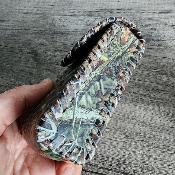 Rugged Camo Cigarette Leather Case Lighter Pouch Clip Top Regular 100's Holder - Picture 6 of 9